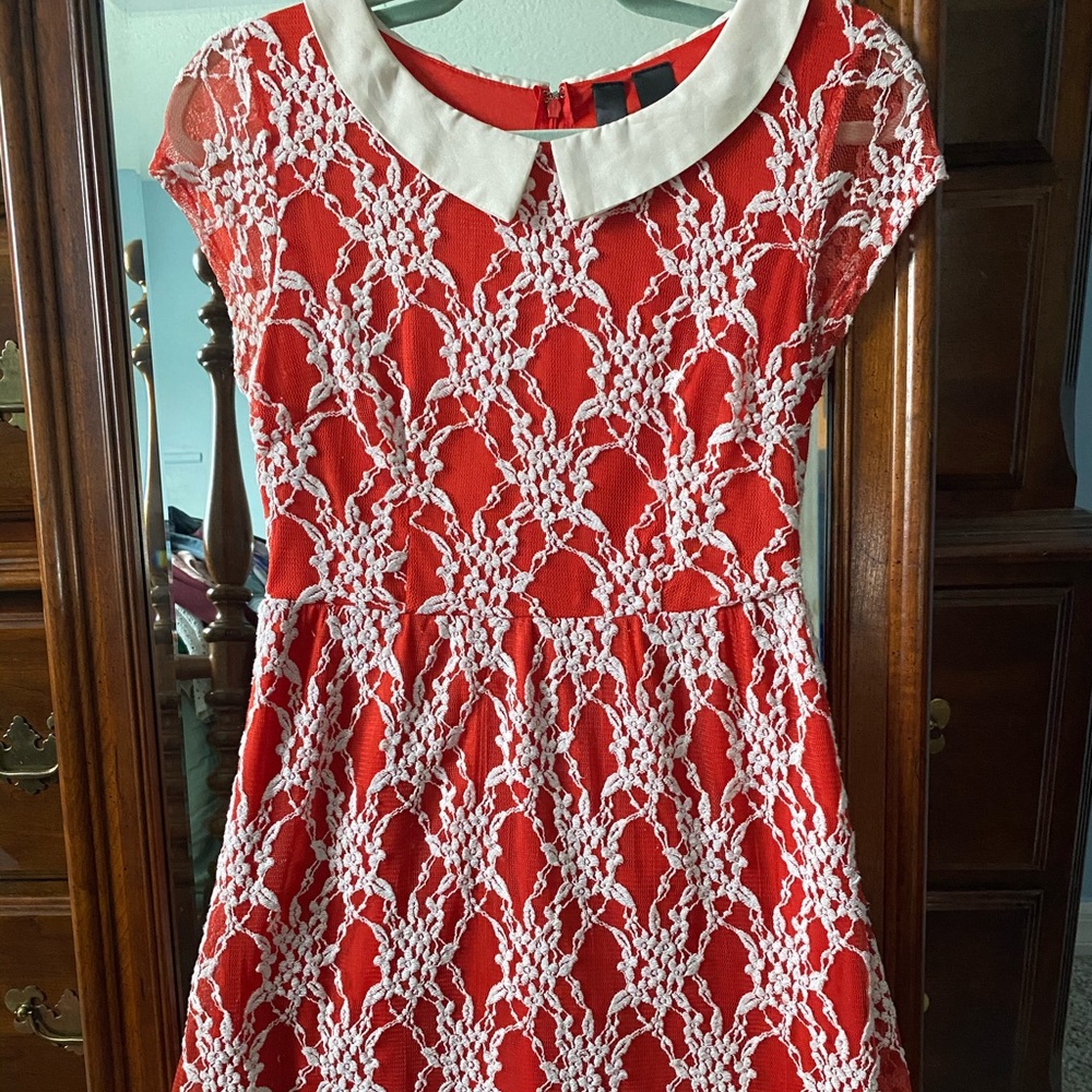 Petticoat Alley Floral Net Overlay Dress